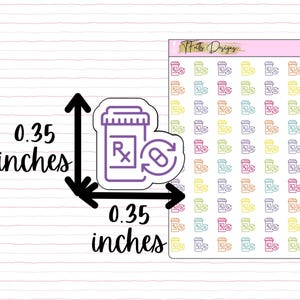 Planner Stickers - Icon - Refill - RX - Prescription