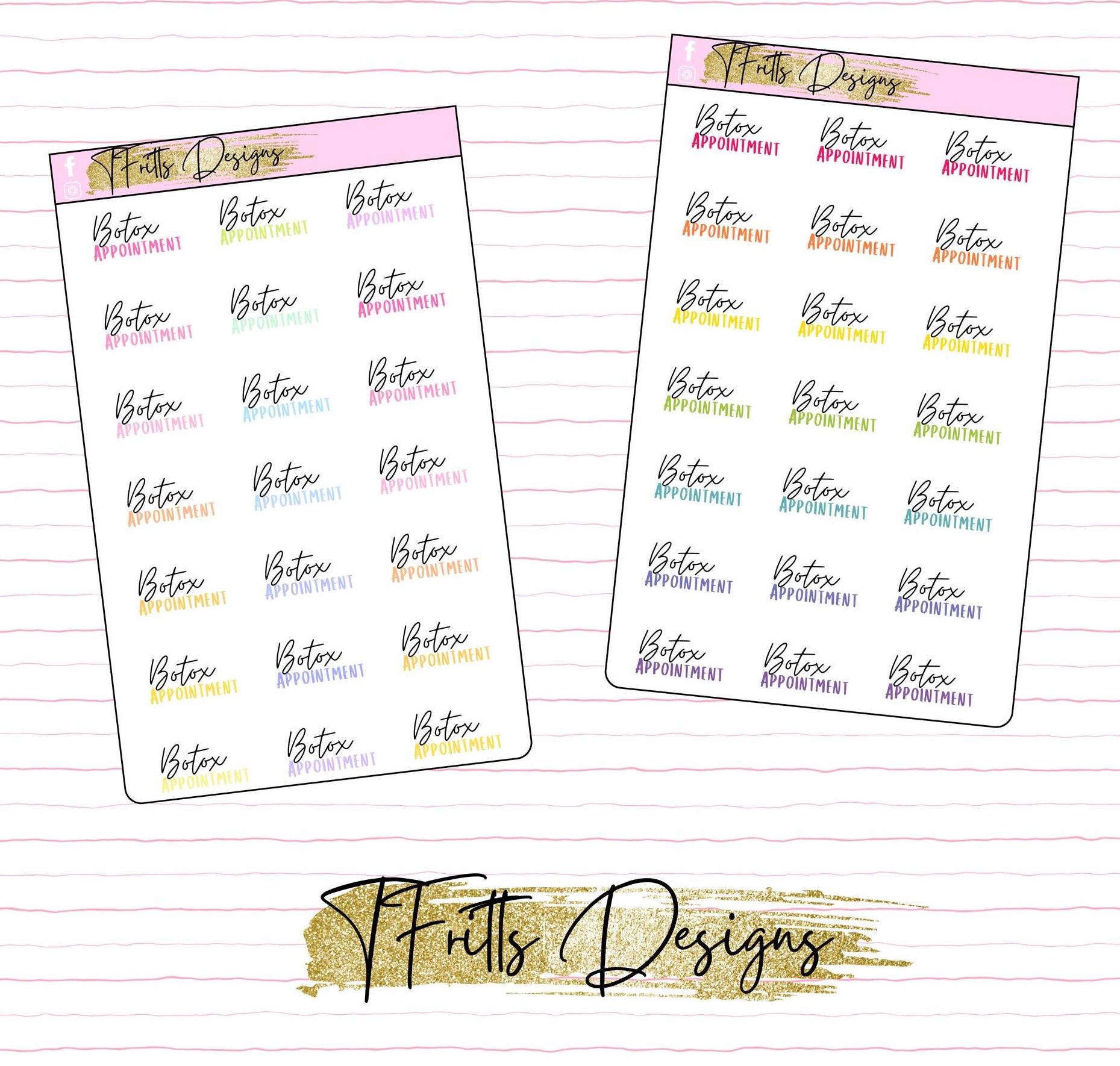 Planner Stickers - Botox - Appointment - Injection - Etsy