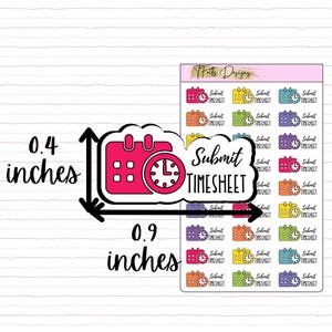 Pegatinas de planificador - Trabajo - Oficina - Empleo - Tiempo - Icono de trabajo