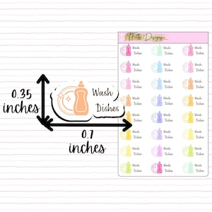 Planner Stickers - Chores - Dishes - Icon