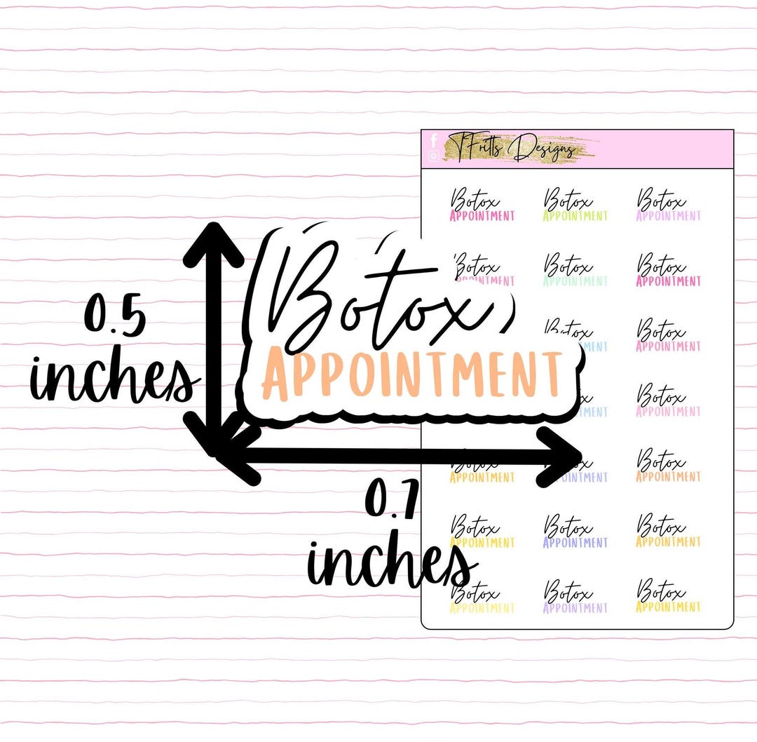 Planner Stickers - Botox - Appointment - Injection - Etsy