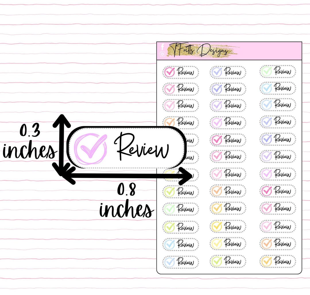 Planner Stickers - Review - Work - Office - Job - Icon - Etsy