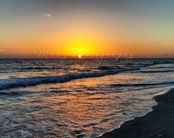 Sunset over Englewood, FL - Manasota Key - Gulf of Mexico - Canvas, Acrylic, Metal & Wood!