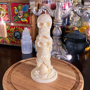 Skull Candle | Protection & Banishment Spell for Magick, Rituals, Manifestation
