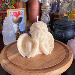 Angel Cherub Candle | Intention-Infused manifestation for an Angel Aura, Blessing, & Protection