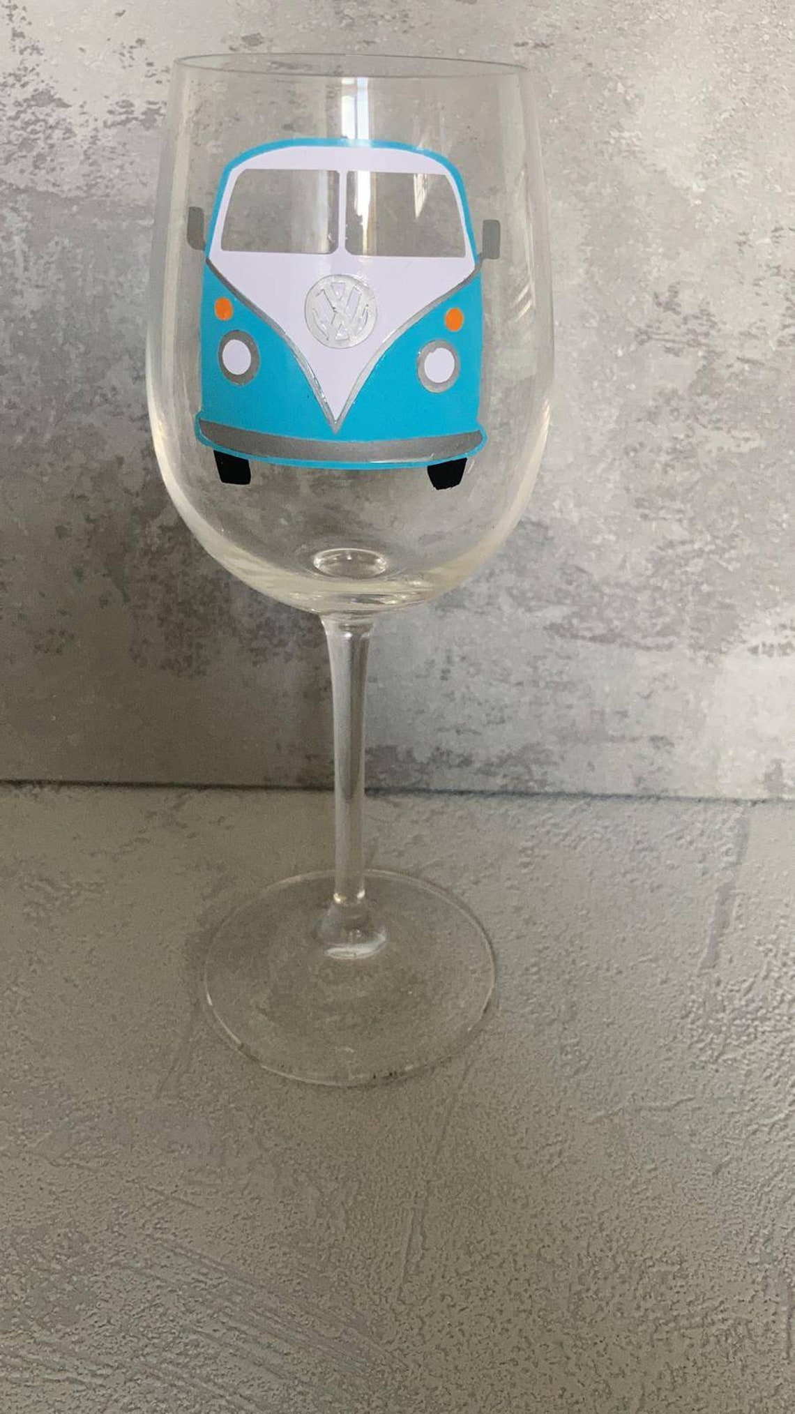 Personalised VW Campervan Wine Glass Etsy