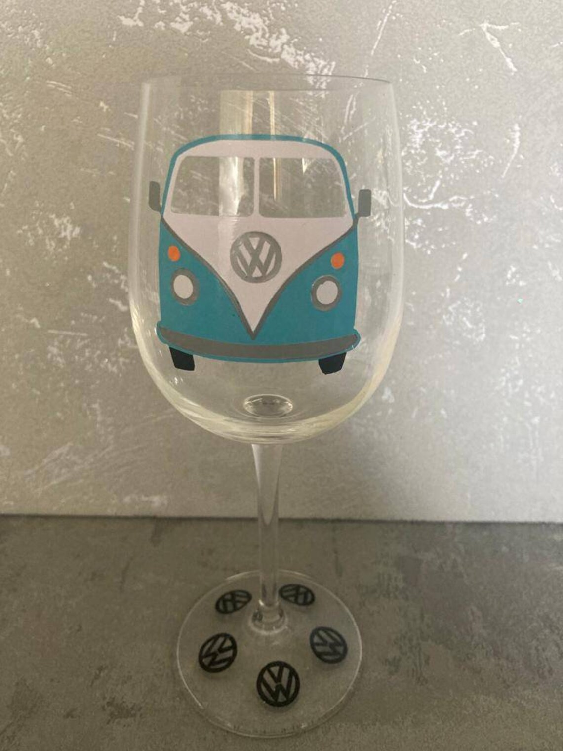 Personalised VW Campervan Wine Glass Etsy