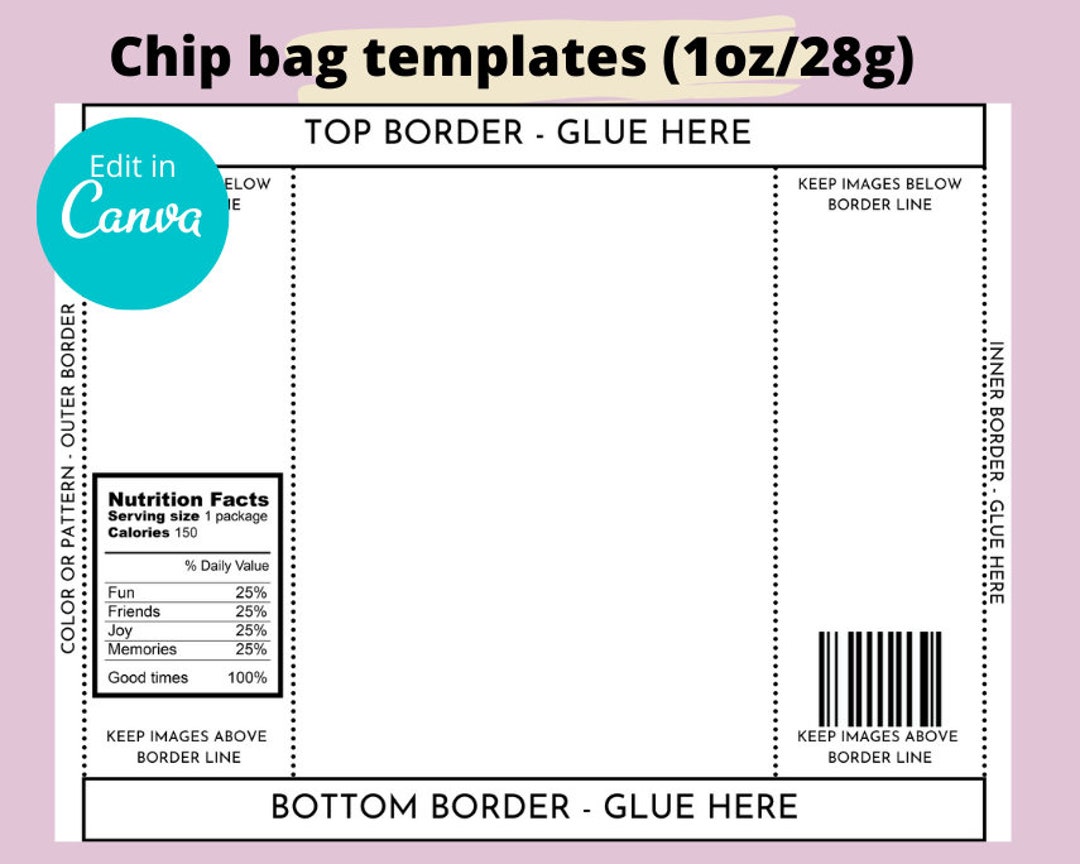 How to Make Custom Chip Bags with Cricut (TEMPLATE) - Caught by Design