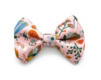 Butterfly cat bow tie, pet bow tie, pet accessories, fall bow tie, Cotton Fabric - Spring Euphoria