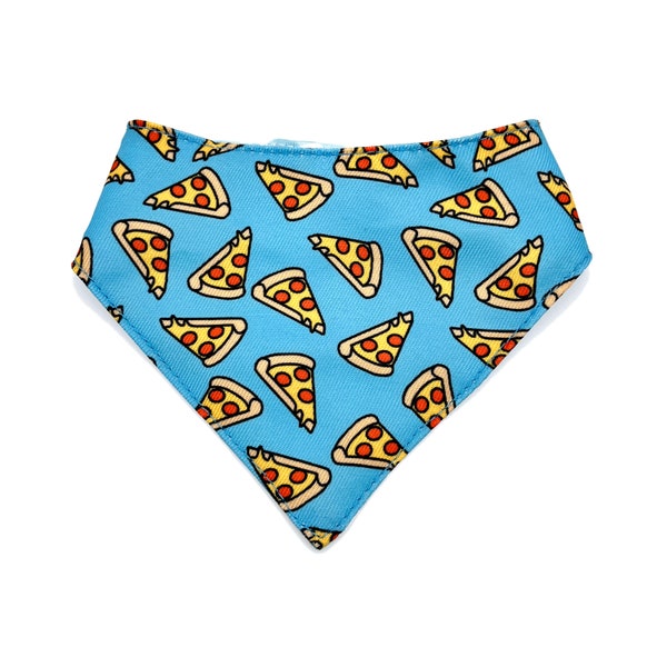 Pizza pet bandana, blue pet bandana, food cat bandana, food dog bandana, dog bandana, pet bandana, pizza pet bandana