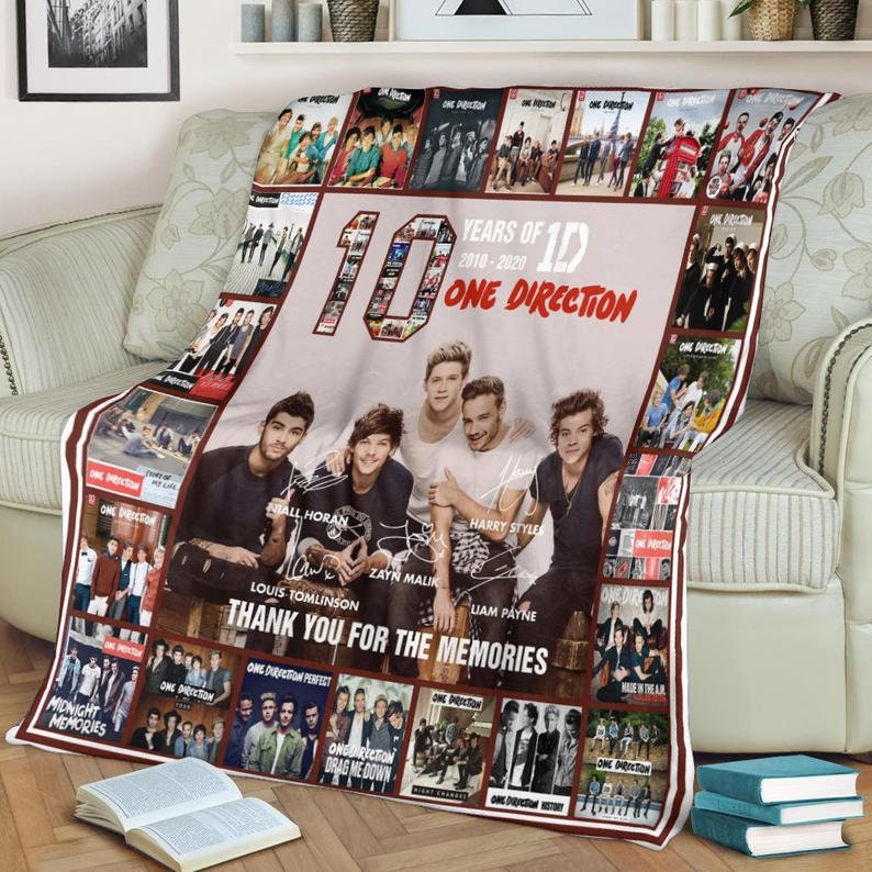 One Direction Fleece Blanket 10 Years Of One Direction 20102020