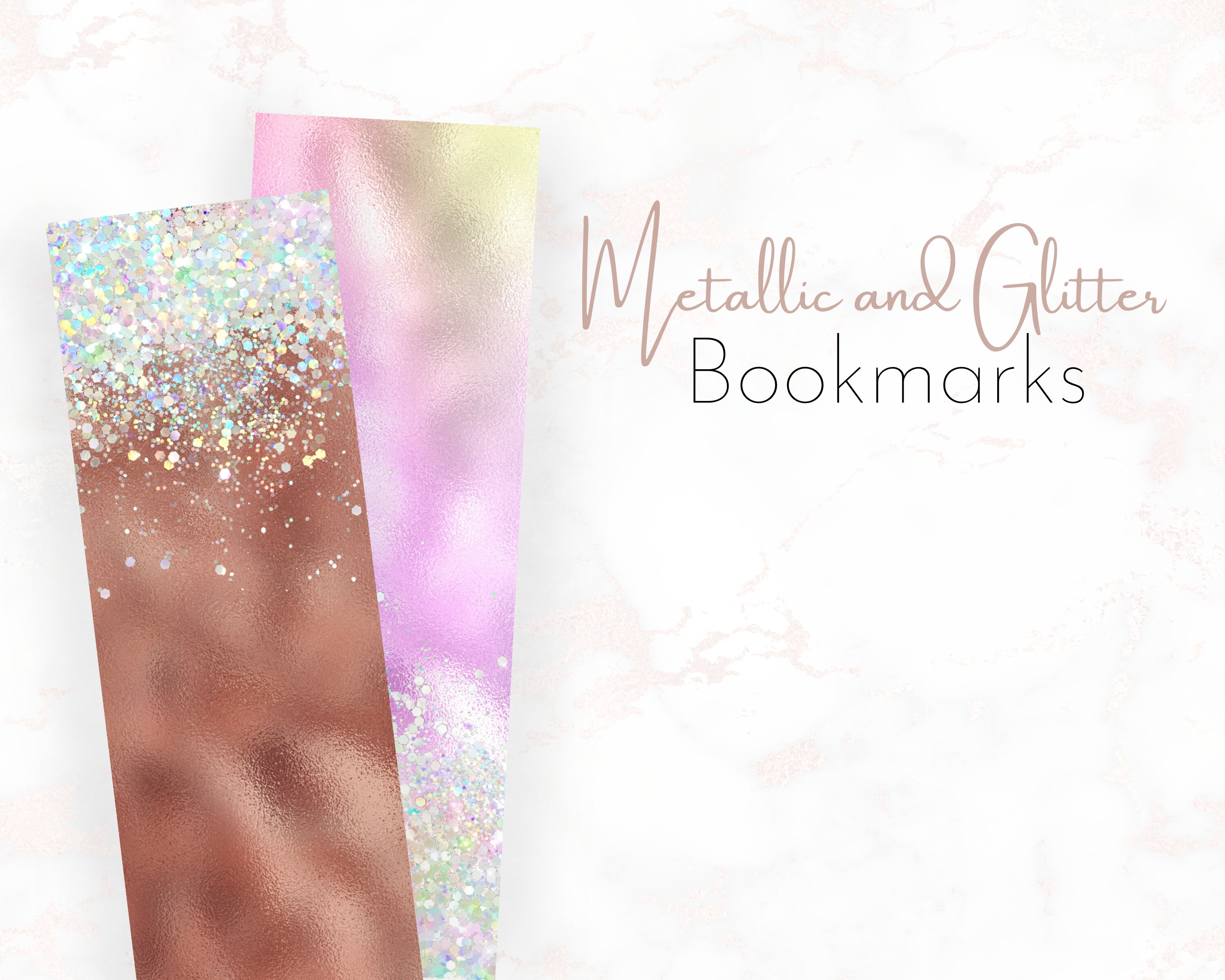 Metallic Glitter Bookmarks Set of 10 Book Lover Gifts Under Etsy