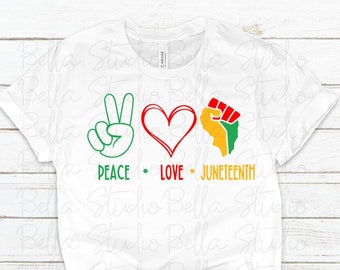 Download Peace Love Juneteenth Svg Etsy