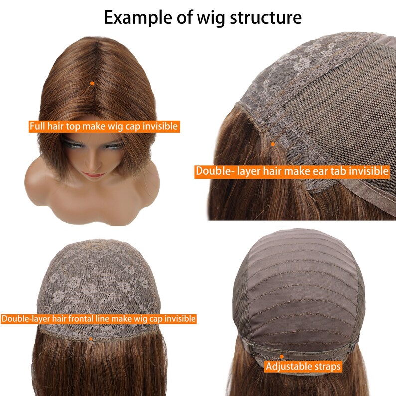 Stirnband-Perücke Aus 100% Brasilianischem Echthaar, Glatt, Ohne Lace-Front, 150% Dichte, 55,9 Cm