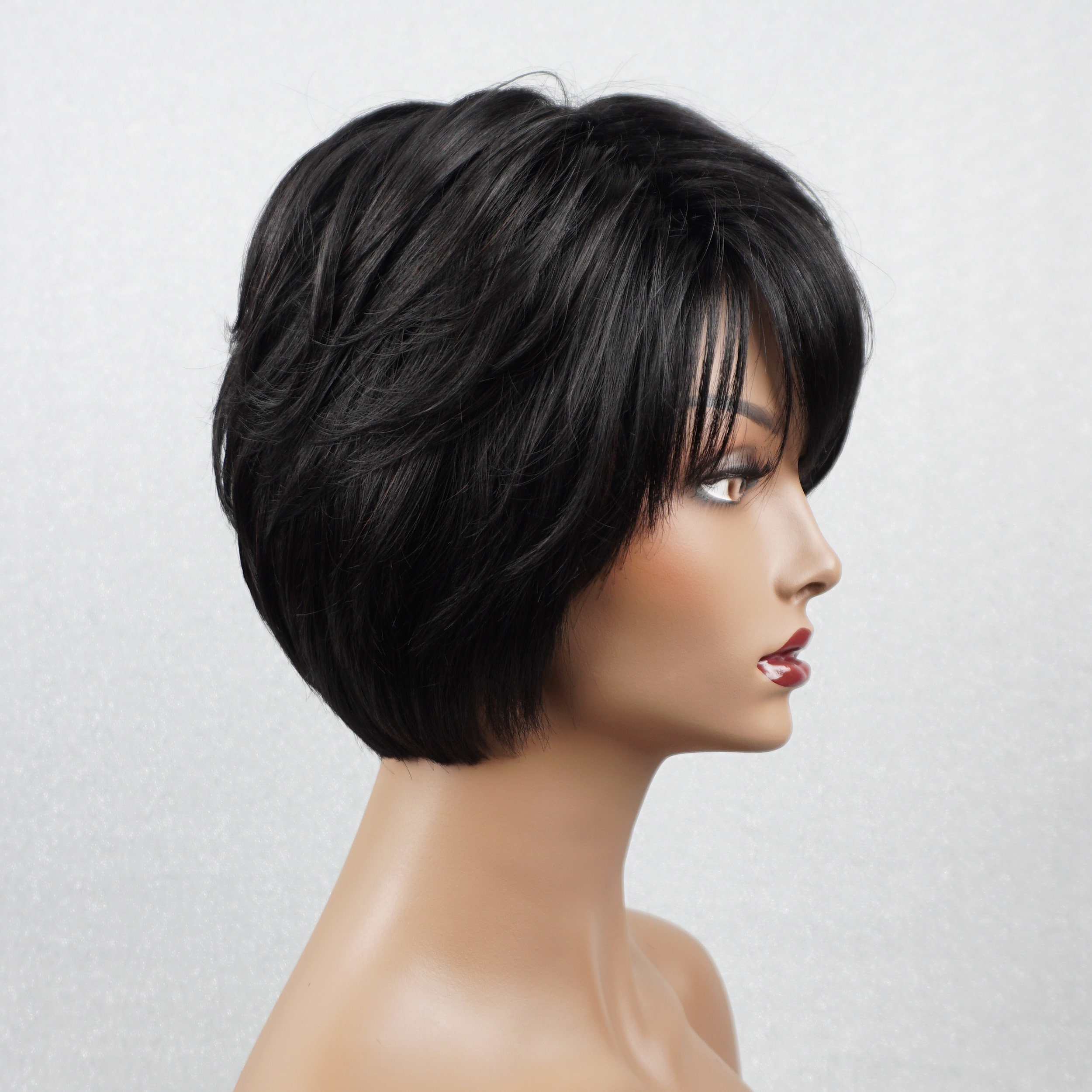 Short Black Bob Wig For Black Women 100 Human Hair Wigs With Etsy