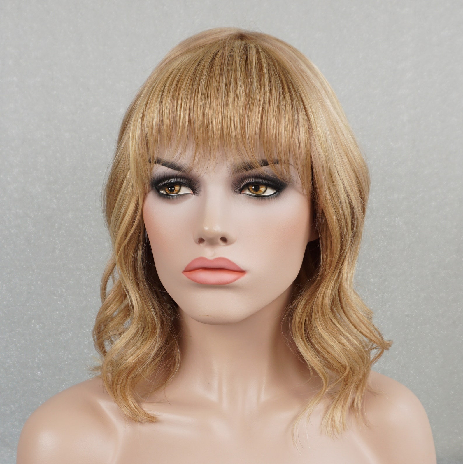 Ash Blonde Human Hair Wigs for White Women Wavy Bob Wig With Etsy