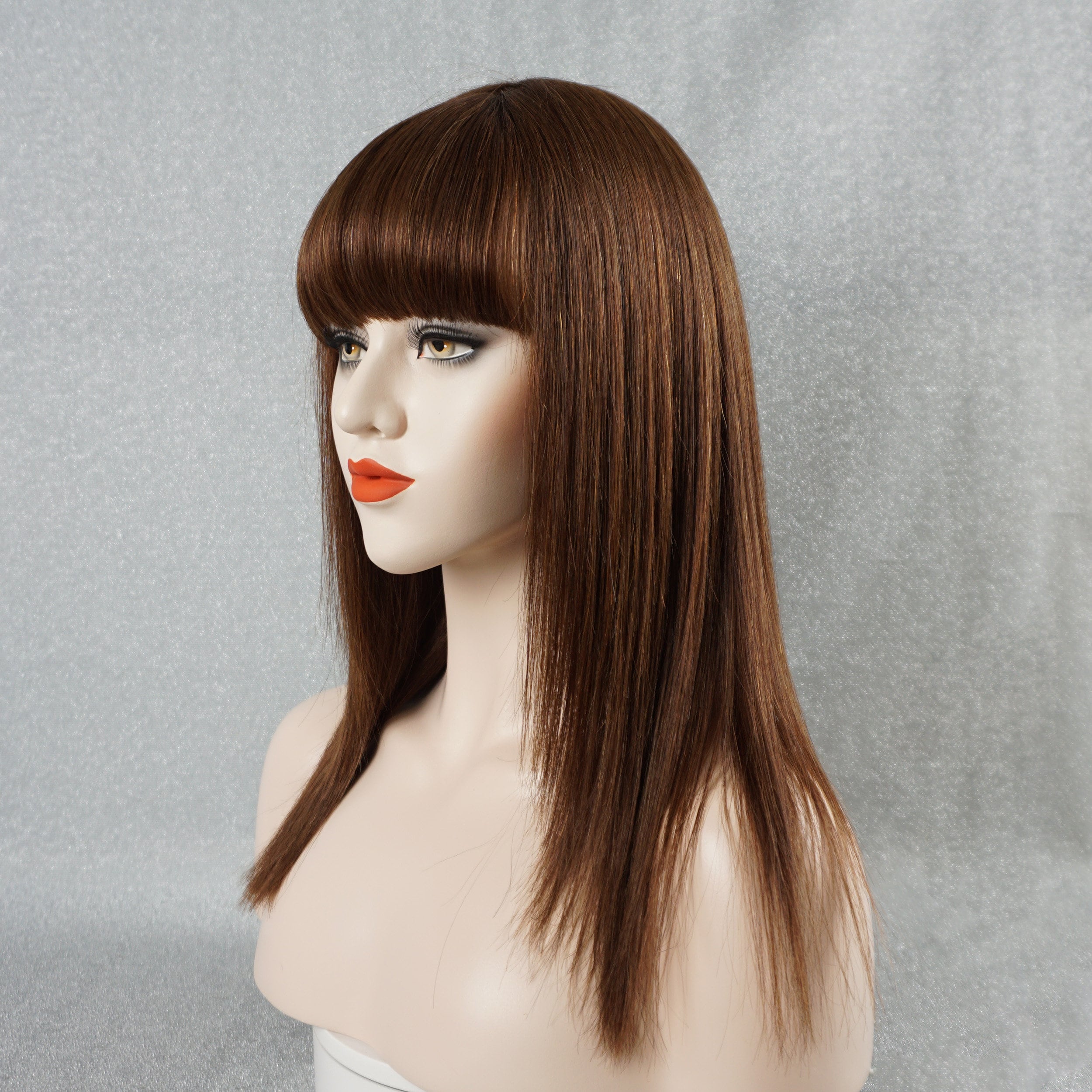 100 Real Human Hair Wig for Women Dark Brown Long Straight Wig Etsy UK