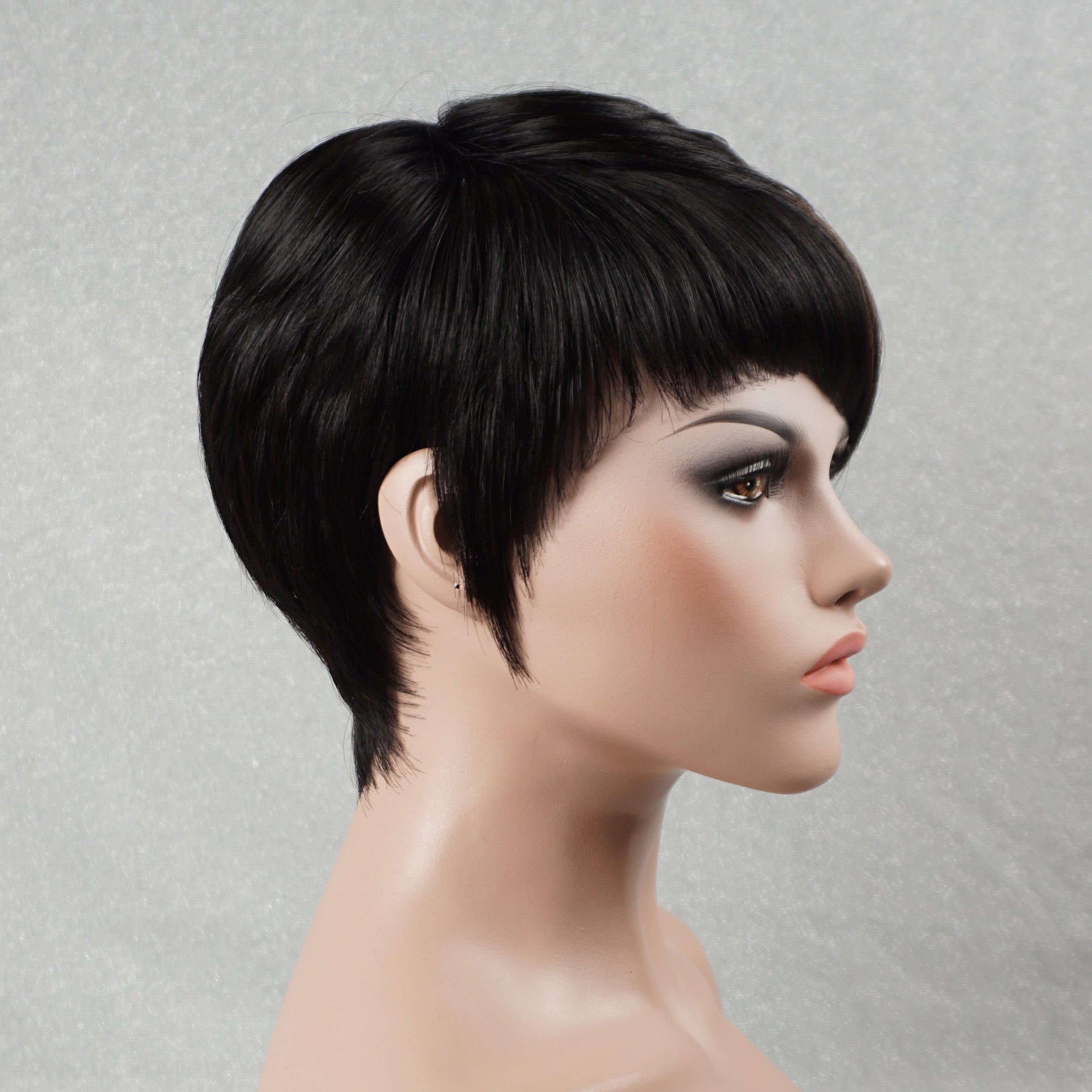 100 Human Hair Short Wigs for White Women Black Pixie Cut Wigs | Etsy