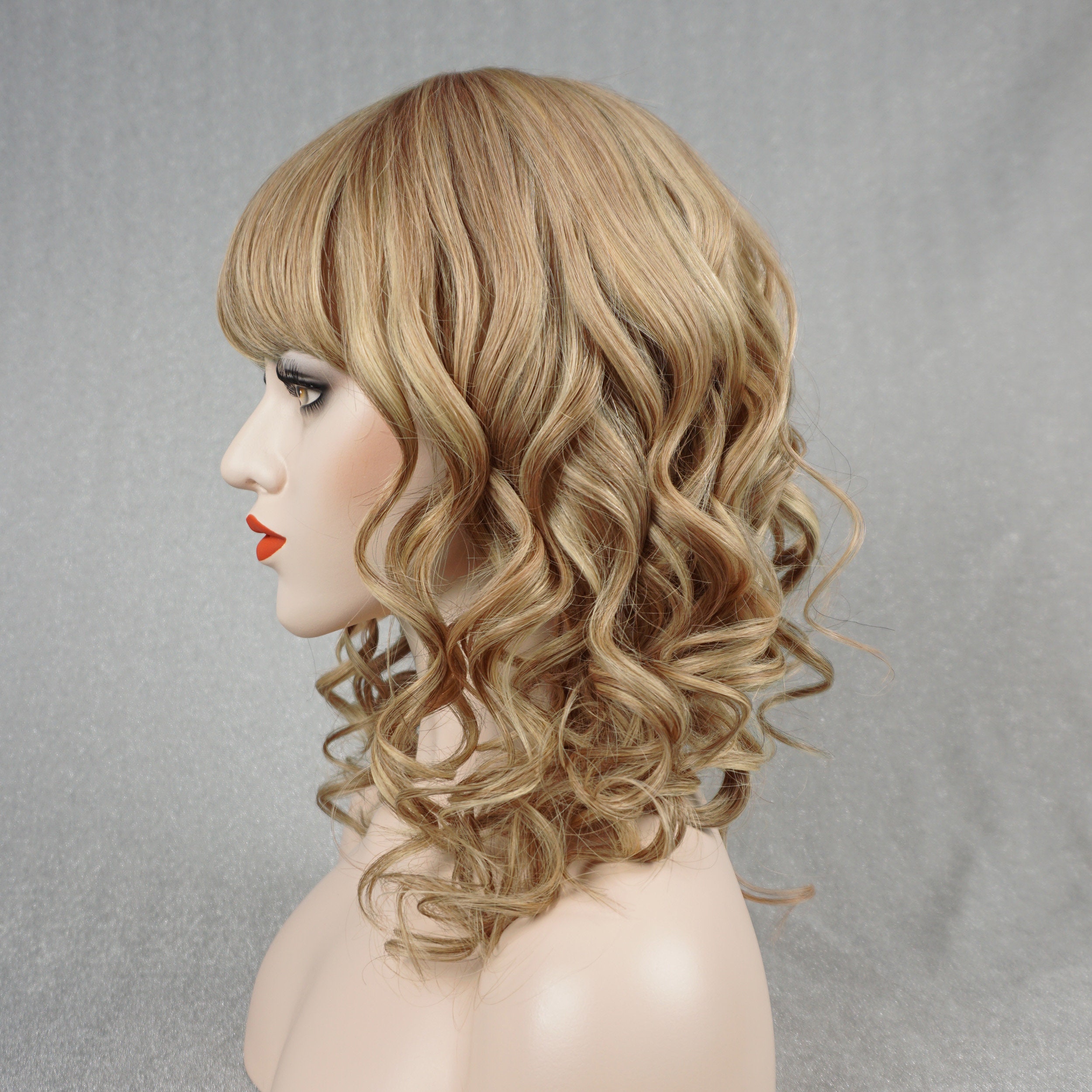 Ash Blonde Human Hair Wigs for White Women Curly Loose Wave Etsy UK