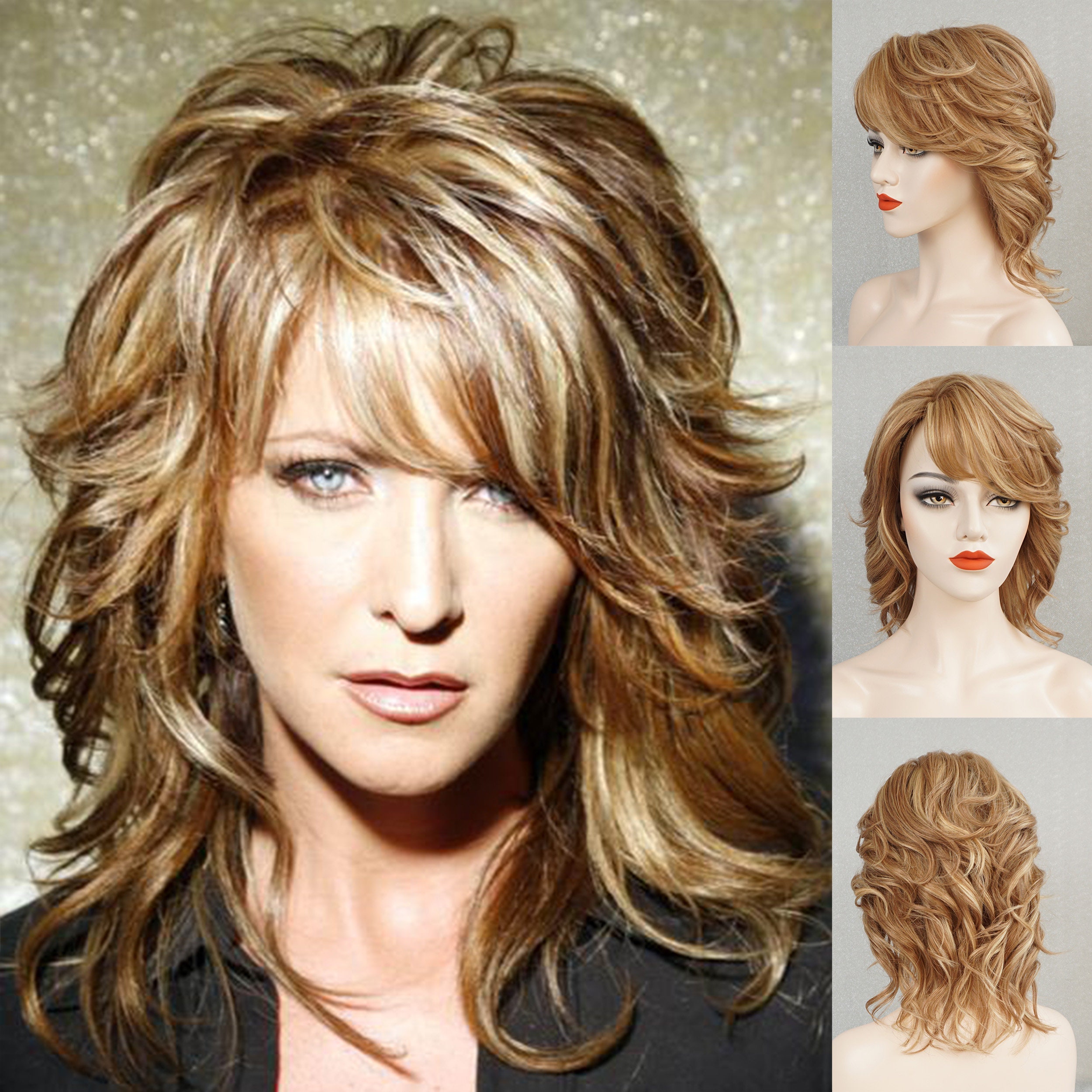 100 Human Hair Wigs for Women Blonde Mid Length Party Wigs - Etsy 100 Human Hair Wigs for Women Blonde Mid Length Party Wigs - Etsy