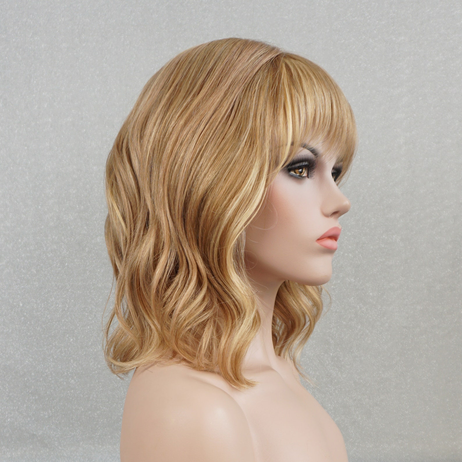 Ash Blonde Human Hair Wigs For White Women Wavy Bob Wig With Etsy ...