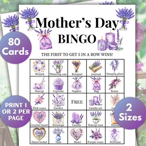 Moederdagbingo, afdrukbare Moederdagbingokaarten, Moederdagspel, Moederdagbrunchspel, Moederdagviering