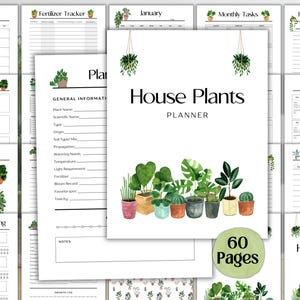 House Plant Care Planner, Plant Tracker, Budget, Watering Schedule, Propagation, Indoor Gardening Organizer, Gardening Planner, Garden Plan