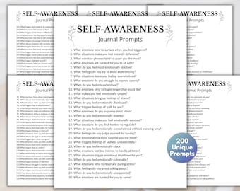 200 schrijfprompts voor zelfbewustzijn, dagboekprompts, emotionele triggers, helende dagboek, zelfreflectie, zelfontdekking, zelfzorgdagboek