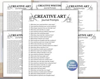 200 Creative Art Prompts, Drawing Prompts, Art Prompt for Kids, Draw Prompts, Journal Prompts, Art Questions, Art Journal, Junk Journal