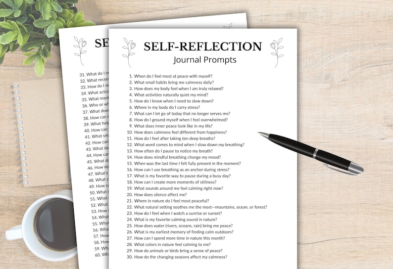 200 Self-Reflection Journal Prompts, Self-Discovery Writing Prompts, 5 Minutes Journaling, Difficult Questions, Guided Journal Prompts image 5