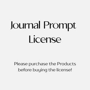 Commercial Use License , Share Journal Prompts With Clients, Digital Product