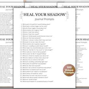 200 Heal Your Shadow Prompts, Shadow Work Journal, Self Reflection Prompts, Self Discovery, Inner Healing, Difficult Questions, Writing Idea