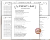 365 Daily Writing Prompts, Deep Journal Prompts, Question a Day, Daily Journaling, Mindfulness Journal, Self Care Prompts, Guided Journal
