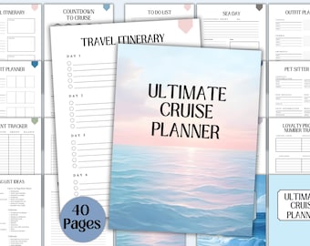 Ultimate Travel Planner, Cruise Planner, Cruise Journal, Vacation Planner, Cruise Itinerary, Travel Itineraries, Holiday Countdown, Planner