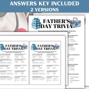 Father’s Day Trivia Games, Father’s Day Party Games, Printable Father’s Day Questions, Father’s Day Activities, Family Fun Activities image 5