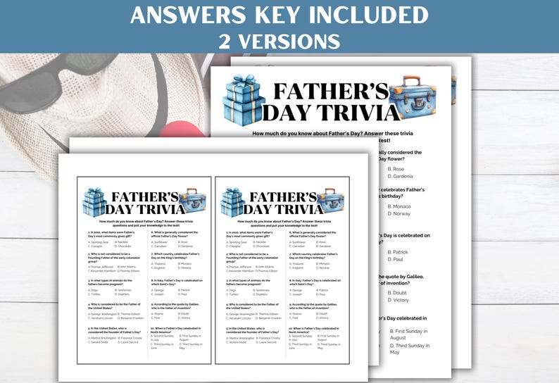 Father’s Day Trivia Games, Father’s Day Party Games, Printable Father’s Day Questions, Father’s Day Activities, Family Fun Activities image 5