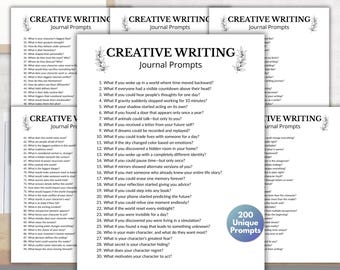 200 prompts voor creatief schrijven, prompts voor schrijvers, begeleide romanvragen, vragen vertellers, prompts voor schrijfuitdaging, writer's block