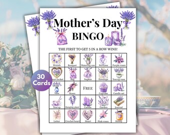 Muttertags Bingo Spiele, 30 Muttertags Bingo Karten, Muttertags Spiele, Party Spiele, Brunch Spiele, Familienspiele