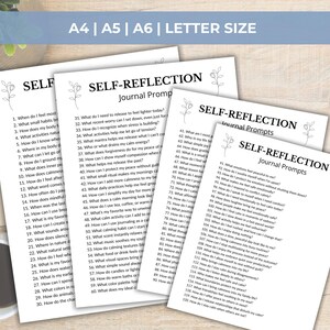 200 Self-Reflection Journal Prompts, Self-Discovery Writing Prompts, 5 Minutes Journaling, Difficult Questions, Guided Journal Prompts image 3