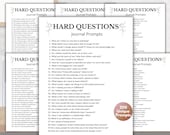 200 Hard Questions Journal Prompts, Self-Discovery Writing Prompts, Difficult Question PDF Prompts, Self-Reflections, Inner Healing