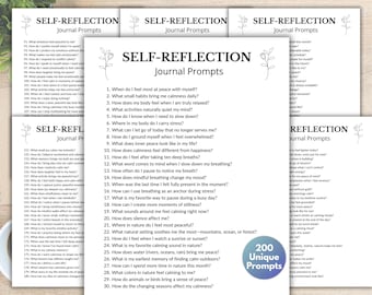 200 Selbstreflexions-Journalaufführungen, Selbstfindungs-Schreibaufführungen, 5-Minuten-Journaling, schwierige Fragen, geführte Journalaufführungen