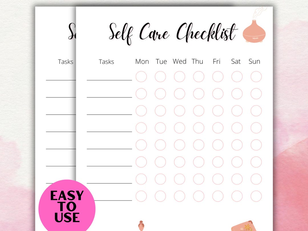 Self Care Checklist | Journal Tracker | Mindfulness Mental Health ...