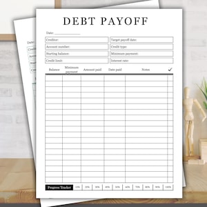 Fillable Debt Payoff Tracker, Debt Payoff Template, Debt Payment, Payment Tracker, Debt Payoff, Debt Tracker, Payoff Tracker, Bill Tracker