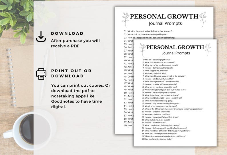200 Personal Growth Journal Prompts, Self-discovery Writing Prompts, 5 ...