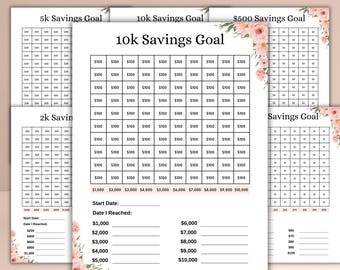 Savings Challenge Printable, Savings Trackers, Cash Envelopes, Money Savings, Debt Payoff, Savings Goal Planner Inserts, Low Income Trackers