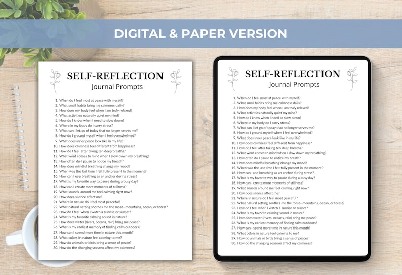 200 Self-Reflection Journal Prompts, Self-Discovery Writing Prompts, 5 Minutes Journaling, Difficult Questions, Guided Journal Prompts image 4