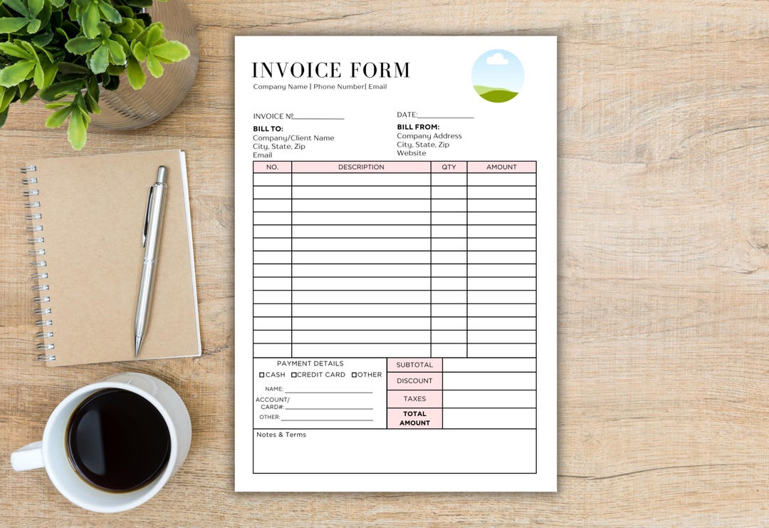 Editable Invoice Template | Canva Template | Small Business Forms ...