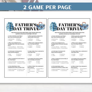 Father’s Day Trivia Games, Father’s Day Party Games, Printable Father’s Day Questions, Father’s Day Activities, Family Fun Activities image 4