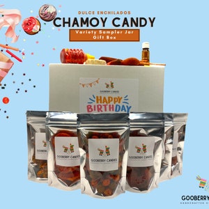 Birthday Gift Box Variety Sample Pack Enchilados Dulce Chili Chamoy Candy