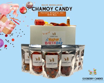 Birthday Gift Box Variety Sample Pack Enchilados Dulce Chili Chamoy Candy